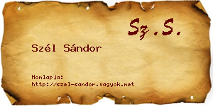 Szél Sándor névjegykártya